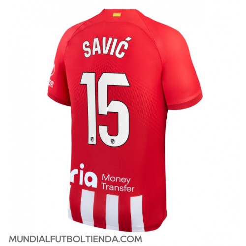 Camiseta Atletico Madrid Stefan Savic #15 Primera Equipación Replica 2023-24 mangas cortas